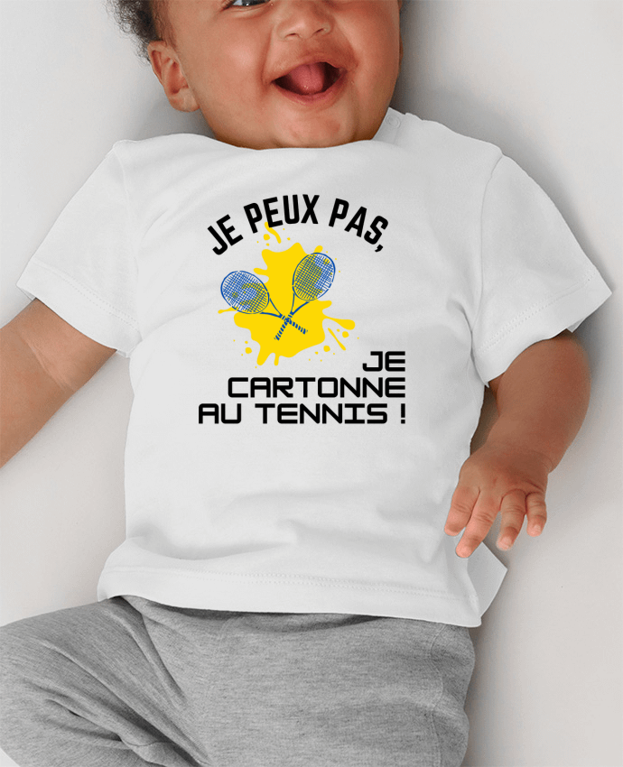 T-shirt bébé je peux pas, je cartonne au tennis manches courtes du designer Fridaé