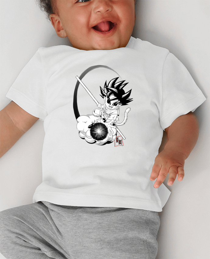 T-shirt bébé Goku Dark manches courtes du designer Viko Tattoo