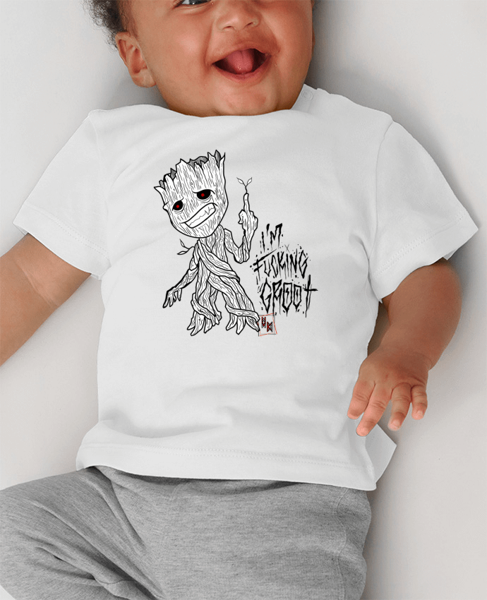 T-shirt bébé Fucking groot manches courtes du designer Viko Tattoo