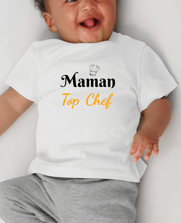 T-shirt bébé Maman Top Chef manches courtes du designer Seb337413