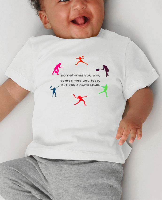 T-shirt bébé SOMETIMES YOU WIN manches courtes du designer SARA BOSS desgin