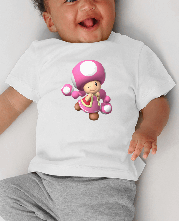 T-shirt bébé Toadette manches courtes du designer Crystah