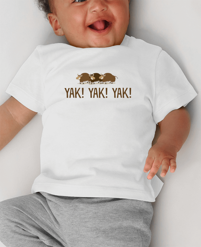 T-shirt bébé Yak! Yak! Yak! manches courtes du designer Rickydule
