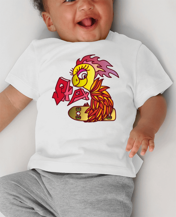 T-shirt bébé SKATING PHOENIX manches courtes du designer Santiaguen