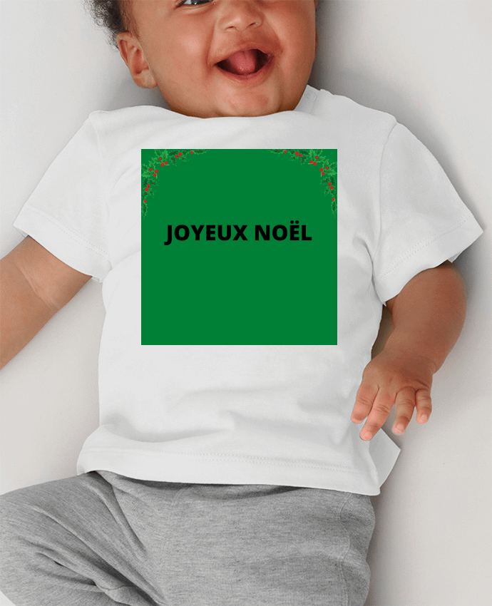 T-shirt bébé JOYEUX NOEL manches courtes du designer synomi