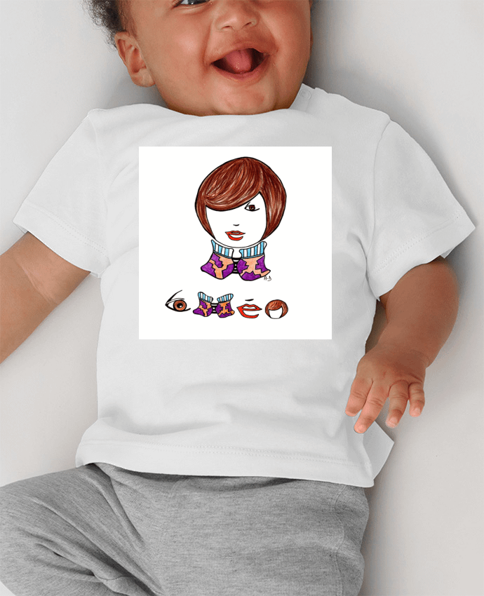T-shirt bébé théo2 manches courtes du designer Mobius
