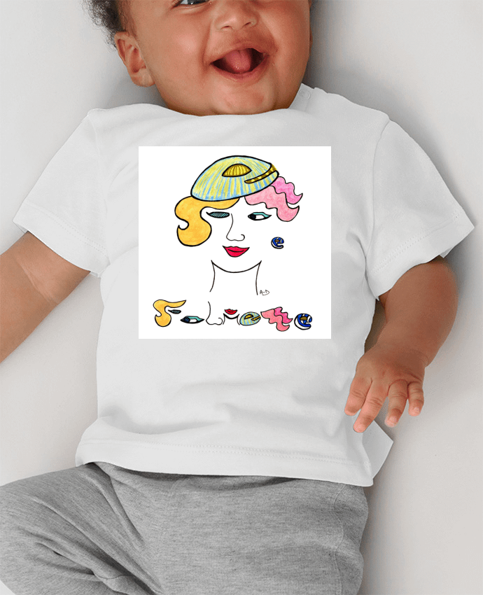 T-shirt bébé fabienne2 manches courtes du designer Mobius