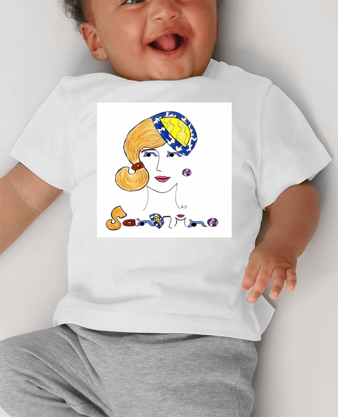 T-shirt bébé sandrine2 manches courtes du designer Mobius
