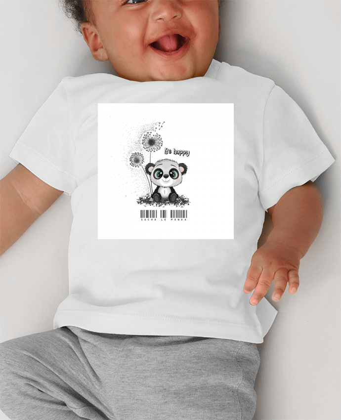 T-shirt bébé Sacha manches courtes du designer 4,sinon rien 