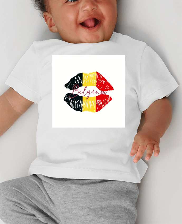 T-shirt bébé Belgium manches courtes du designer 4,sinon rien 
