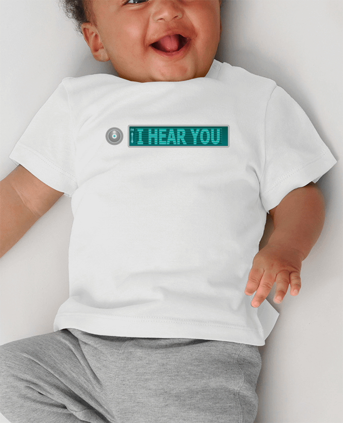 T-shirt bébé I HEAR YOU manches courtes du designer Santiaguen