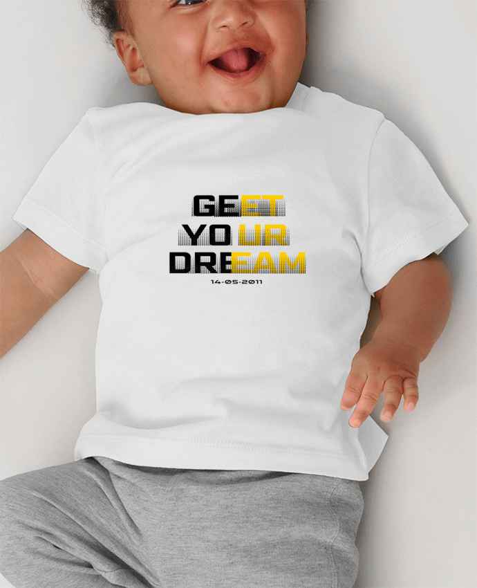 T-shirt bébé Get your Dream manches courtes du designer TOTOFIK