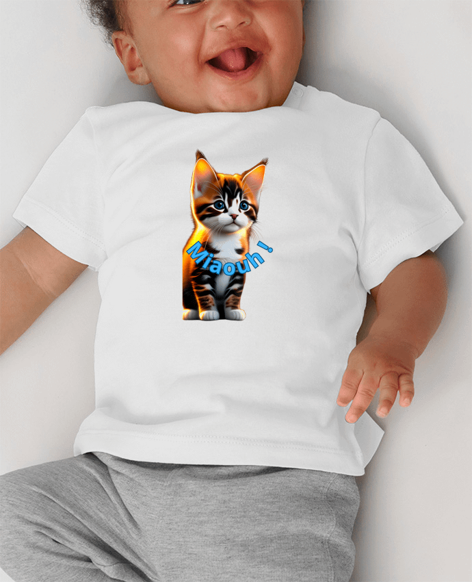 T-shirt bébé Chaton mignon manches courtes du designer Super__Designer