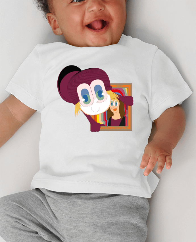 T-shirt bébé SMILE THIEF manches courtes du designer Santiaguen