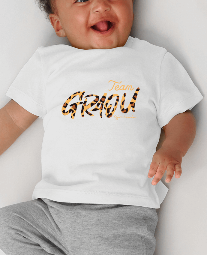 T-shirt bébé Team Graou manches courtes du designer Gisele Shop