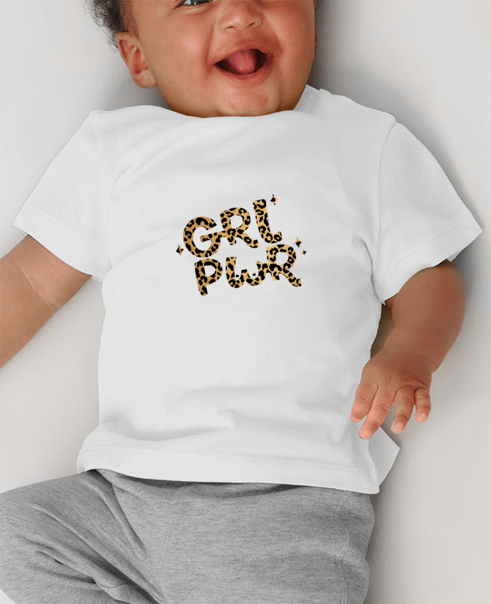 T-shirt bébé Girl Power manches courtes du designer Gisele Shop