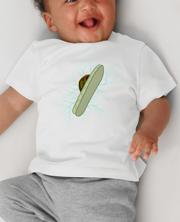 T-shirt bébé CHANCLA manches courtes du designer Santiaguen