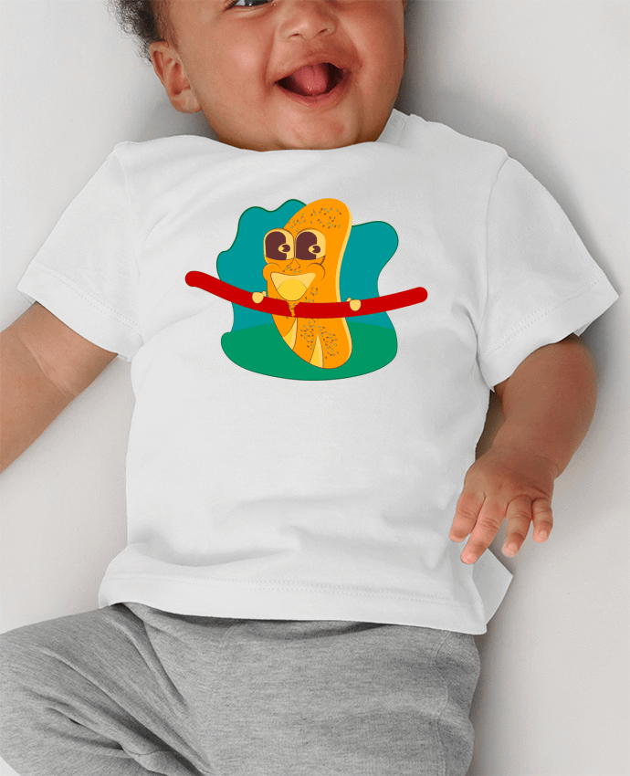 T-shirt bébé BREAD manches courtes du designer Santiaguen