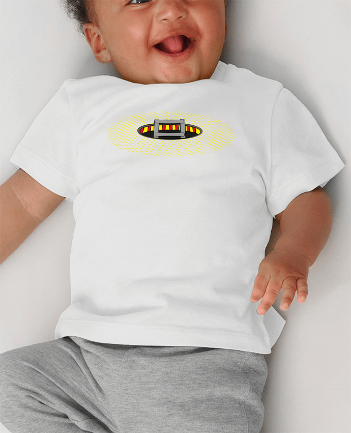 T-shirt bébé HERE IT IS manches courtes du designer Santiaguen