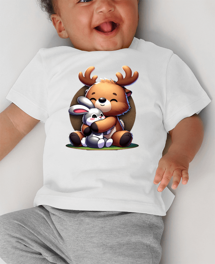 T-shirt bébé Animals Family manches courtes du designer Omicron