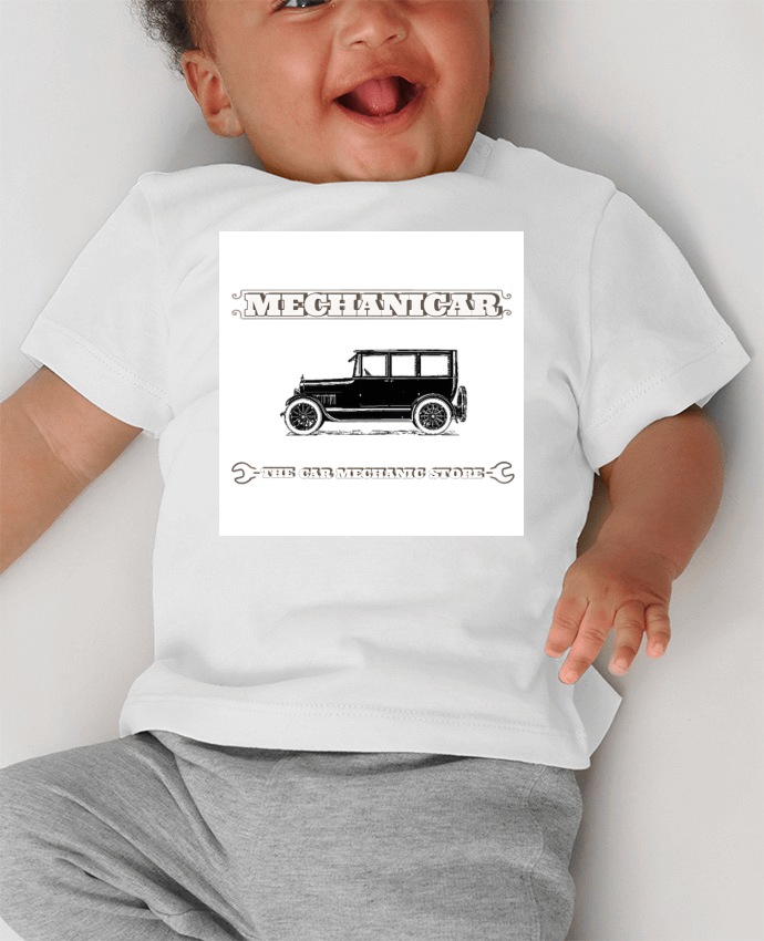 T-shirt bébé Mechanicar manches courtes du designer Matos Motions