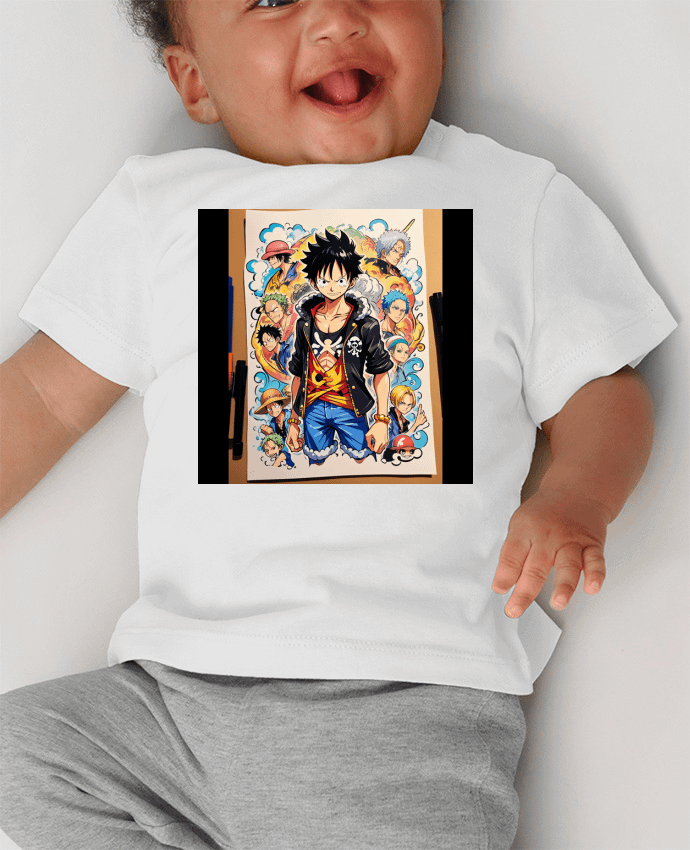 T-shirt bébé One Piece manches courtes du designer Gala