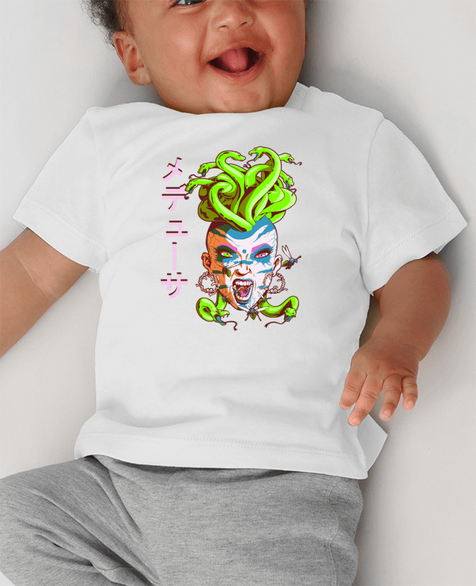 T-shirt bébé Medusa punk manches courtes du designer TOMI AX