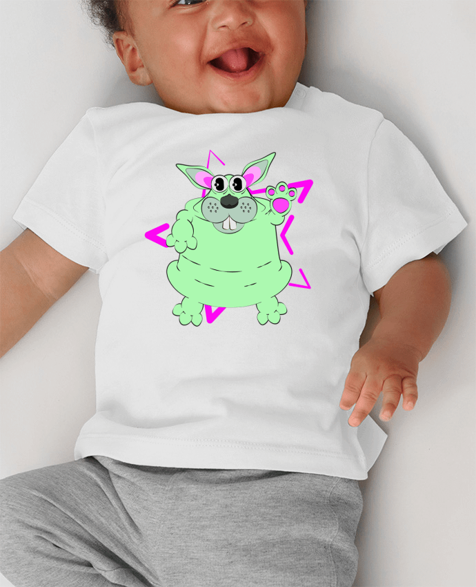T-shirt bébé NEVER SEEN manches courtes du designer Santiaguen