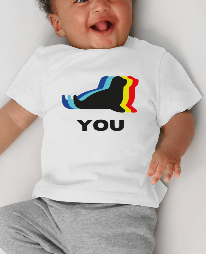 T-shirt bébé Phoque you manches courtes du designer 33francs