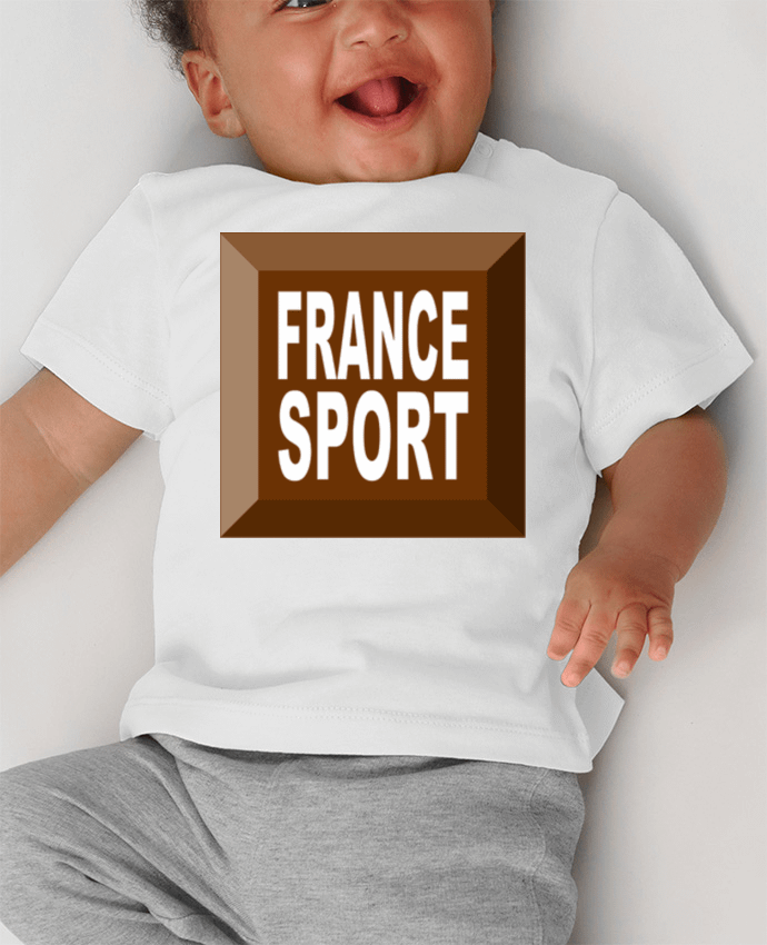 T-shirt bébé FRANCE  SPORT  CHOCOLAT manches courtes du designer FIRST  STAR