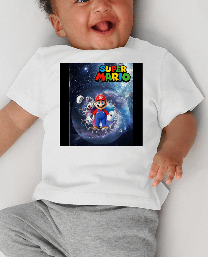 T-shirt bébé MARIO BROS manches courtes du designer HGDESIGN