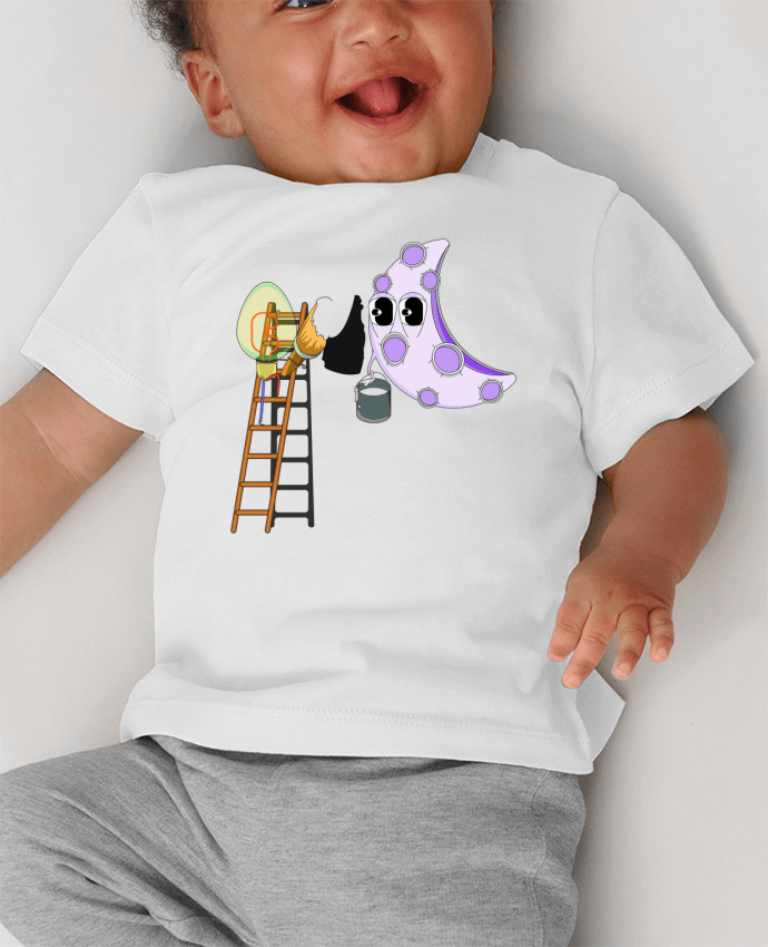 T-shirt bébé ON THE MOON manches courtes du designer Santiaguen