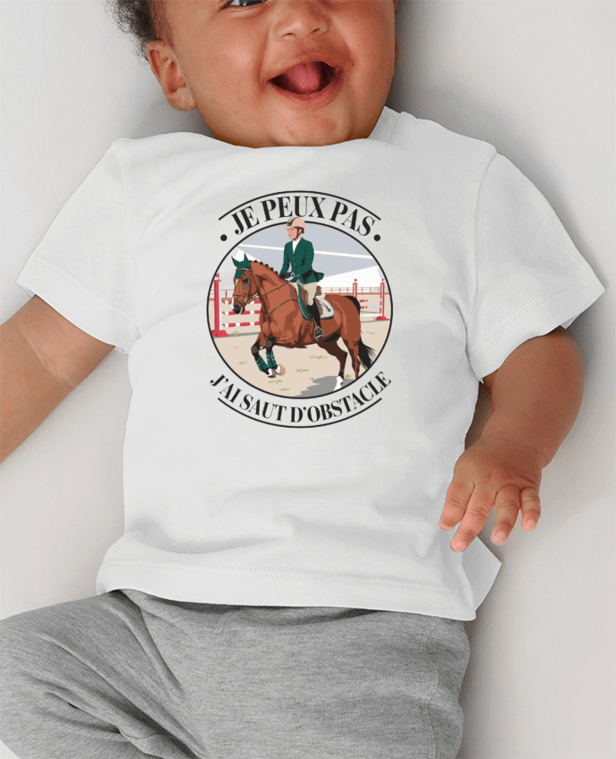 T-shirt bébé je peux pas j'ai saut d'obstacle manches courtes du designer bwilfy