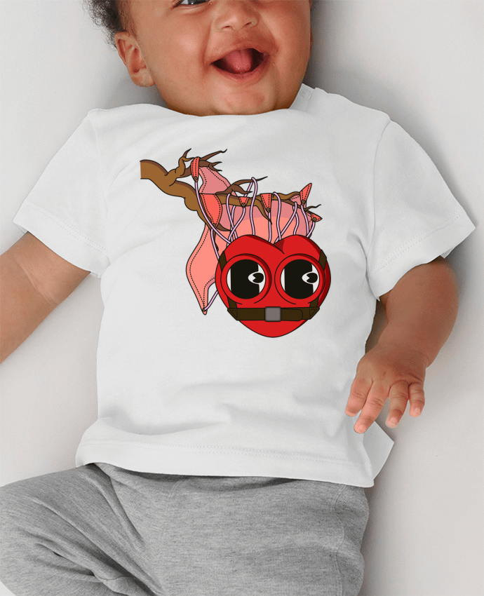 T-shirt bébé HOOKED manches courtes du designer Santiaguen