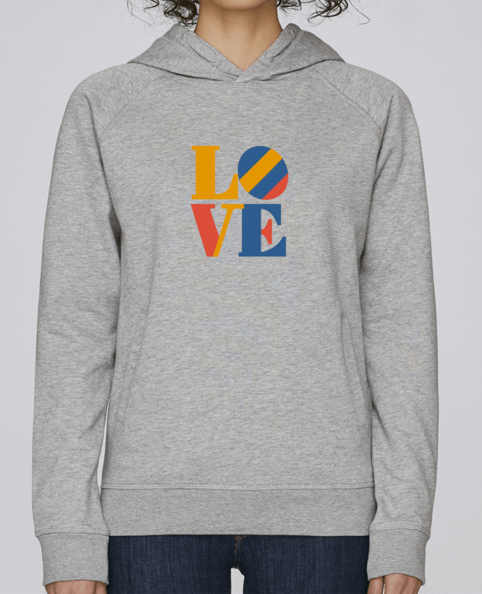 Sweat capuche femme Love par Adnane