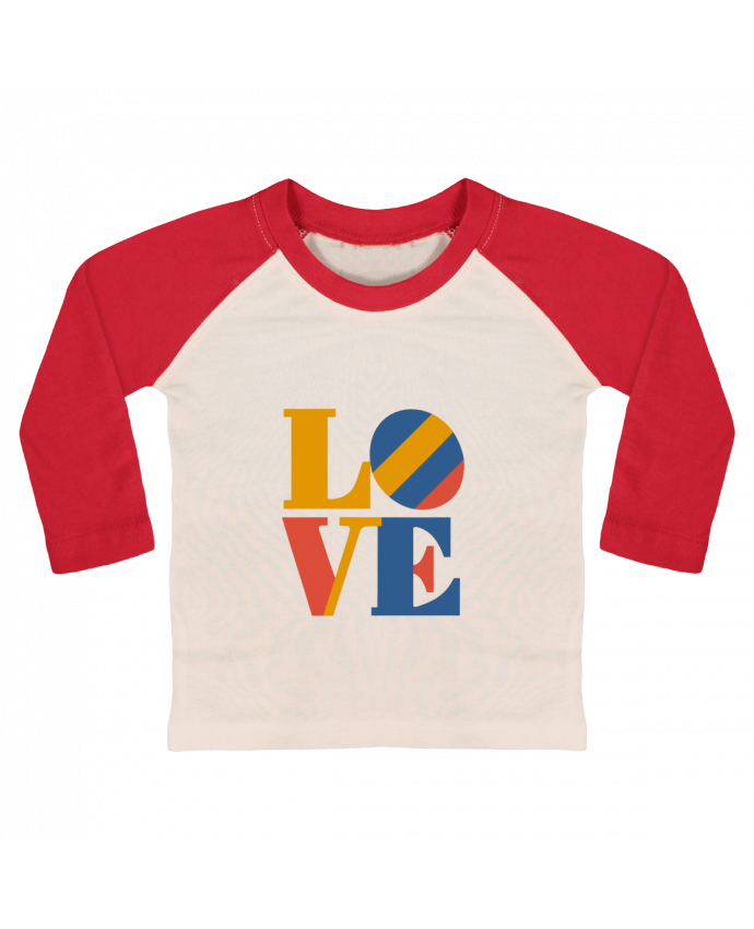 Tee-shirt Bébé Baseball ML Love par Adnane