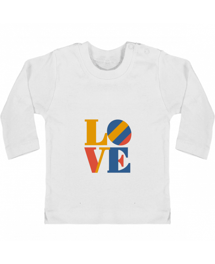T-shirt bébé Love manches longues du designer Adnane