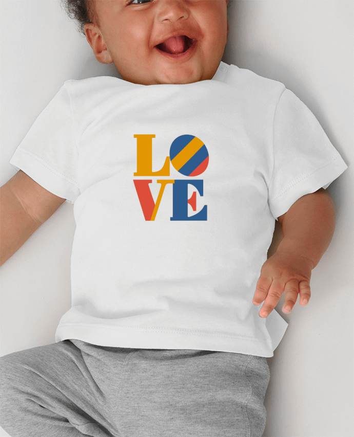T-shirt bébé Love manches courtes du designer Adnane