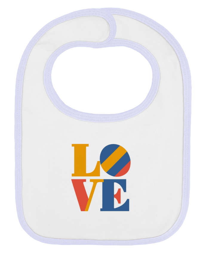 Bavoir bébé uni Love par Adnane