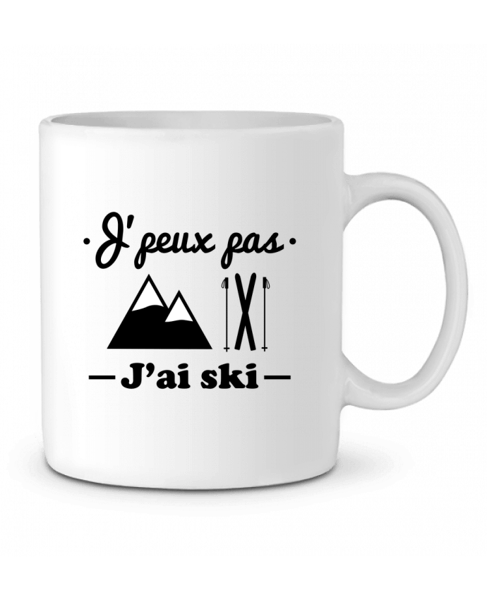 Ceramic Mug J'peux pas j'ai ski by Benichan