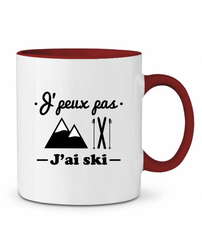 Mug bicolore J'peux pas j'ai ski Benichan