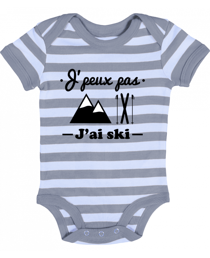 Baby Body striped J'peux pas j'ai ski - Benichan