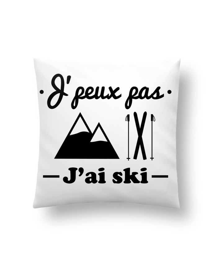 Cushion synthetic soft 45 x 45 cm J'peux pas j'ai ski by Benichan