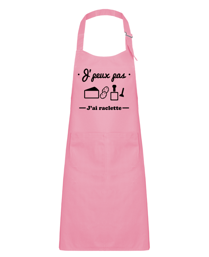 Kids chef pocket apron J'peux pas j'ai raclette by Benichan