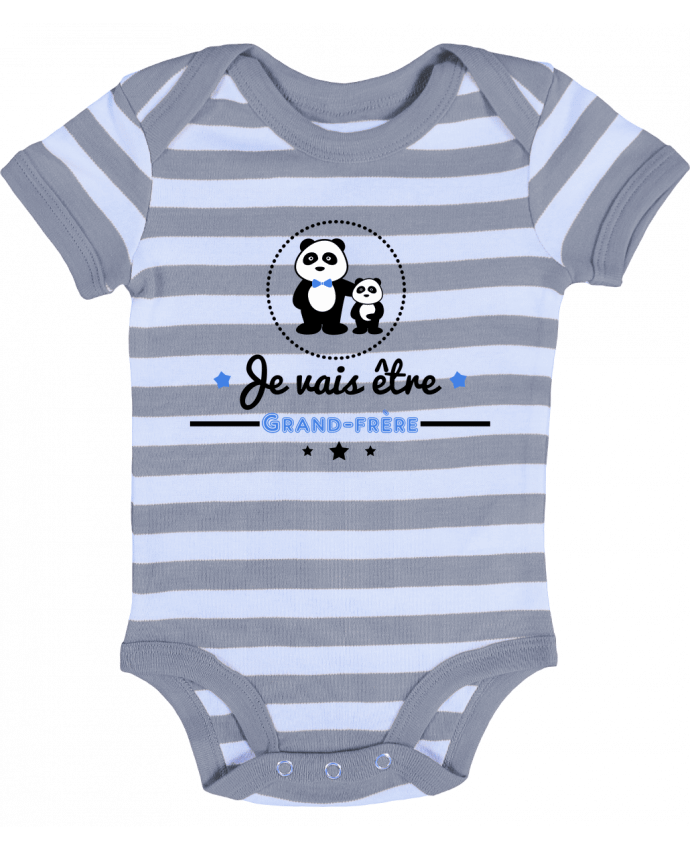 Baby Body striped Bientôt grand-frère - futur grand frère - Benichan