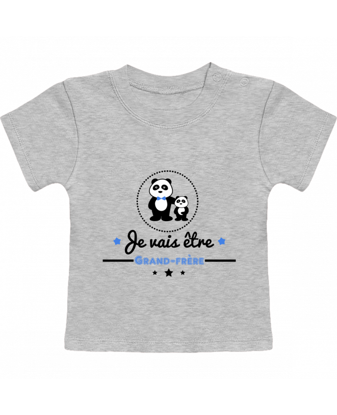 T-shirt bébé Bientôt grand-frère - futur grand frère manches courtes du designer Benichan