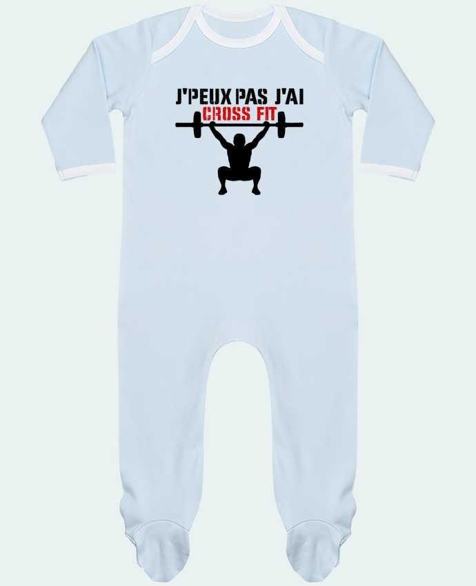 Baby Sleeper long sleeves Contrast J'peux pas j'ai Crossfit by tunetoo