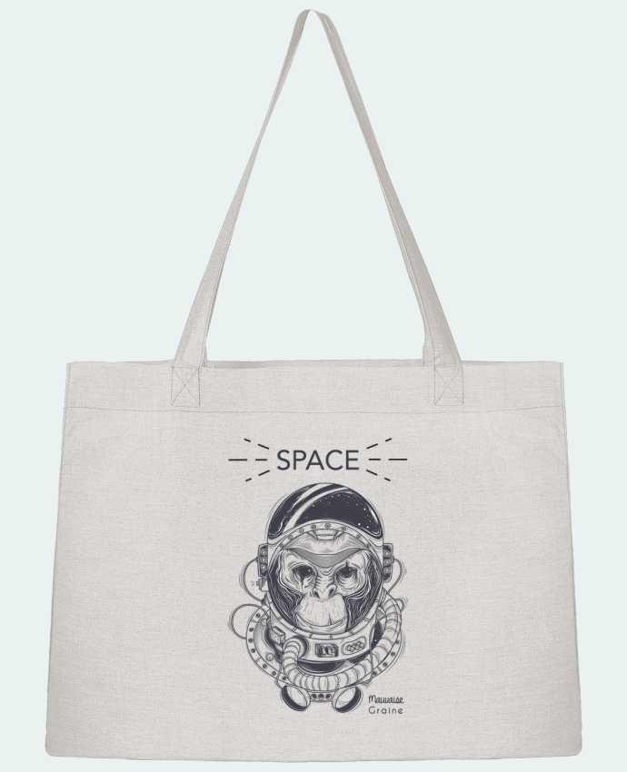 Shopping tote bag Stanley Stella Mexican crane by Mauvaise Graine
