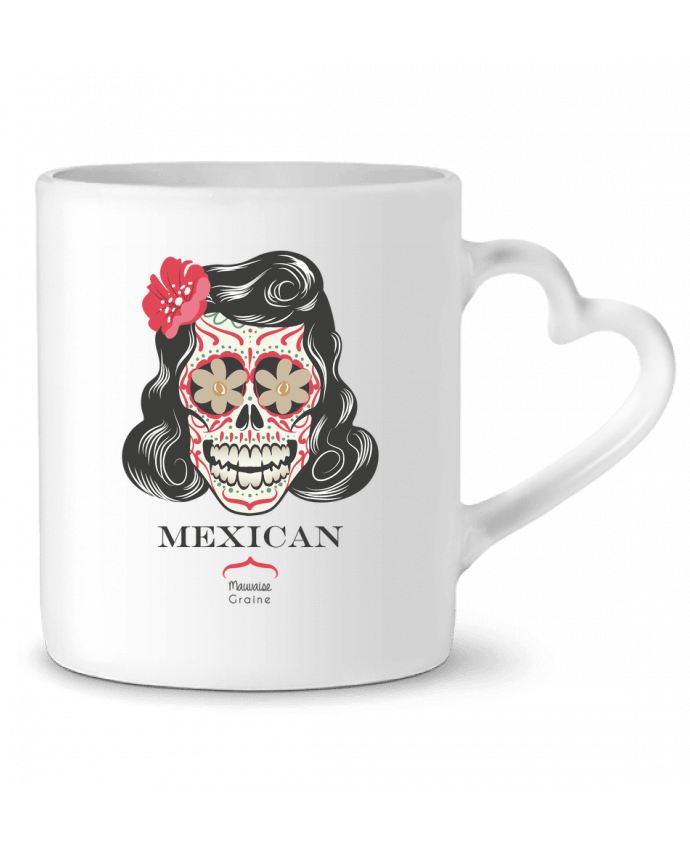 Mug coeur Mexican crane par Mauvaise Graine