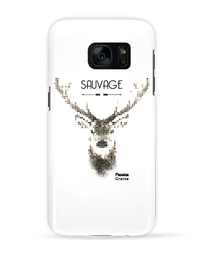 Case 3D Samsung Galaxy S7 Tête de cerf sauvage by Mauvaise Graine